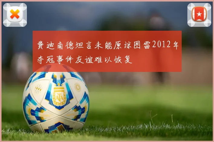 费迪南德坦言未能原谅图雷2012年夺冠事件友谊难以恢复